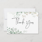 熱帯モダン熱帯雨林の葉 サンキューカード (正面)