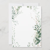 熱帯モダン熱帯雨林の葉 招待状 (裏面)