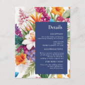 熱帯モダン秋の結婚式カラフル詳細 エンクロージャーカード (正面)