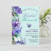 熱帯モダン紫フローラブライダルブランチ 招待状 (スタンド正面)