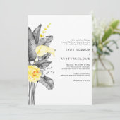 熱帯モダン結婚式招待状 招待状 (スタンド正面)