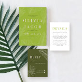 熱帯モダン結婚式招待状 招待状