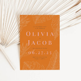熱帯モダン結婚式招待状 招待状