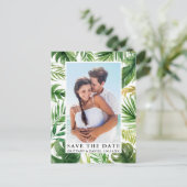 熱帯モダン緑の写真の保存日 ポストカード (スタンド正面)