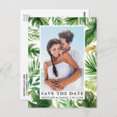 熱帯モダン緑の写真の保存日 ポストカード (正面/裏面)