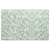 熱帯モダン緑の白い緑の葉 ファブリック (ファットクウォーター)