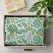 熱帯モダン緑の葉柄 薄葉紙 (ギフト)