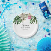 熱帯モダン緑の赤ちゃんシャワー ペーパープレート (パーティー)