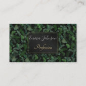 熱帯モダン緑の黒い緑の葉 名刺 (正面)