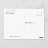 熱帯モダン緑結婚式招待状 ポストカード (裏面)