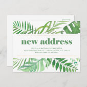 熱帯モダン葉|引っ越し案内 案内ポストカード (正面/裏面)
