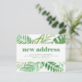 熱帯モダン葉|引っ越し案内 案内ポストカード (スタンド正面)