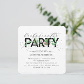 熱帯モダン赤面フラミンゴバチェロレッテ 招待状 (スタンド正面)