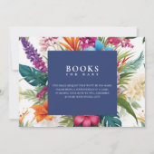 熱帯モダン野カラフル花の赤ちゃん 招待状 (裏面)