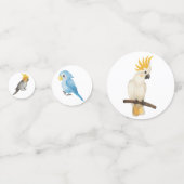 熱帯モダン野性のエキゾチックなパロッツパーティー コンフェッティ (裏面)