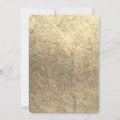 熱帯モダン金ゴールドエレガントの葉30歳の誕生日 招待状 (裏面)