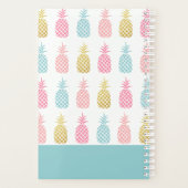 熱帯モダン金ゴールドパイナップルモノグラム プランナー手帳 (裏面)