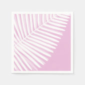 熱帯モノクロパーム離れ スタンダードカクテルナプキン (正面)