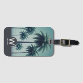 熱帯モノグラパーソナライズされたム ラゲッジタグ (正面横)
