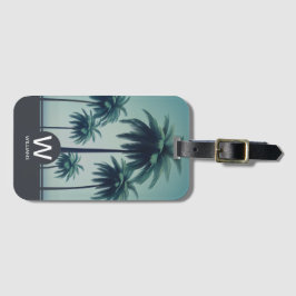 熱帯モノグラパーソナライズされたム ラゲッジタグ