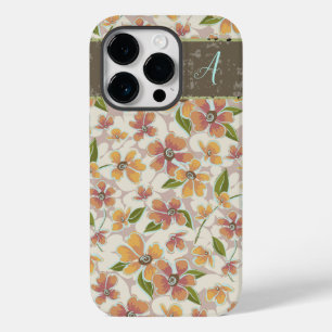 熱帯モノグラムのレトロフローラ Case-Mate iPhone 14 PROケース