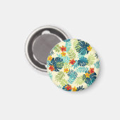 熱帯モンスターハイビスカス夏パターン マグネット (正面/裏面)