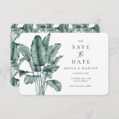 熱帯モンステラが日付を救う セーブザデート (正面/裏面)