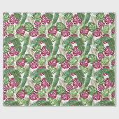 熱帯モンステラとパーム葉 ラッピングペーパー (フラット)