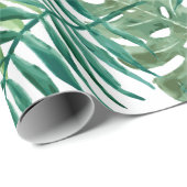 熱帯モンステラとパーム葉 ラッピングペーパー (ロールコーナー)