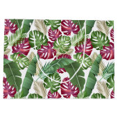 熱帯モンステラとパーム葉 ラージペーパーバッグ (裏面)