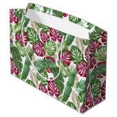 熱帯モンステラとパーム葉 ラージペーパーバッグ (裏面アングル)