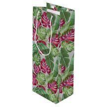 熱帯モンステラとパーム葉