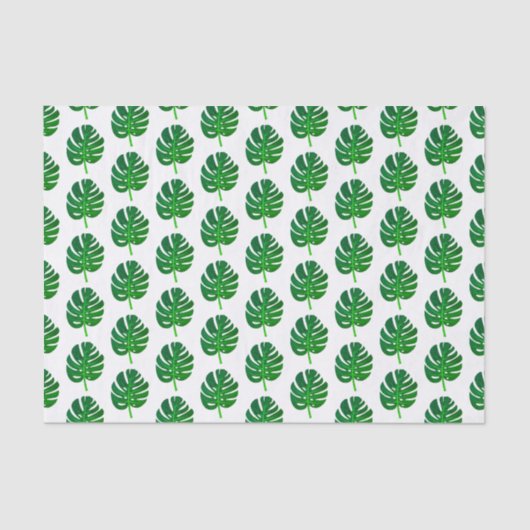 熱帯モンステラのヤシの木の葉 薄葉紙 (正面)