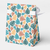 熱帯モンステラの葉のパターン – カラフル自然P フェイバーボックス (裏面サイド)