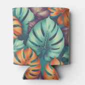 熱帯モンステラはっきりしたフローラ&パームイングリーン 缶クーラー (裏面)