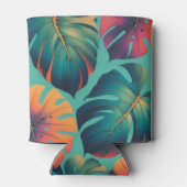 熱帯モンステラはっきりしたフローラ&パームイングリーン 缶クーラー (裏面)