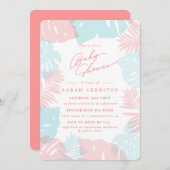 熱帯モンステラパーム|ベビーシャワー招待状 招待状 (正面/裏面)