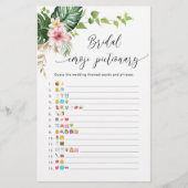 熱帯モンステラブライダルシャワー絵文字 (正面)