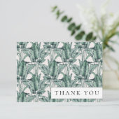 熱帯モンステラヤシの葉 サンキューカード (スタンド正面)