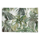 熱帯モンステラ大水彩模様 枕カバー (裏面)