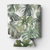 熱帯モンステラ大水彩模様 缶クーラー (裏面)