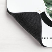 熱帯モンステラ文字Sモノグラムパーソナライズされた マウスパッド (コーナー)