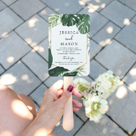 熱帯モンステラ結婚のファン計画 ハンドファン