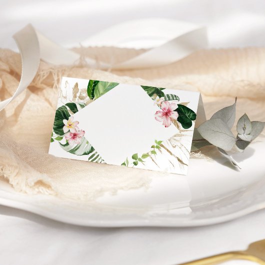 熱帯モンステラ結婚フローラ座席表 プレイスカード