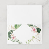 熱帯モンステラ結婚フローラ座席表 プレイスカード (外部開封)