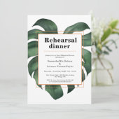 熱帯モンステラ結婚リーフのリハーサル 招待状 (スタンド正面)
