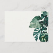 熱帯モンステラ緑結婚の葉の詳細 エンクロージャーカード (裏面)