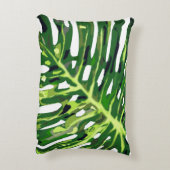熱帯モンステラ葉アクセント枕 アクセントクッション (裏面(縦))