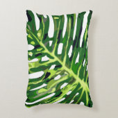 熱帯モンステラ葉アクセント枕 アクセントクッション (正面(垂直))
