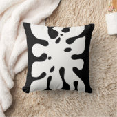 熱帯モンステラ葉抽象芸術白黒 クッション (ブランケット)